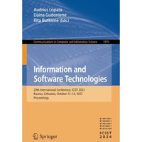 Information and Software Technologies: 29th International Conference, ICIST 2023 [Paperback]