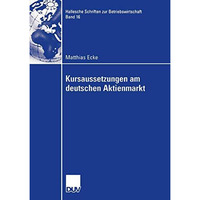 Kursaussetzungen am deutschen Aktienmarkt [Paperback]