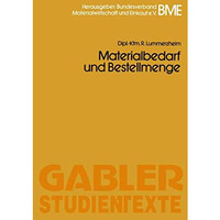 Materialbedarf und Bestellmenge [Paperback]