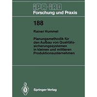 Planungsmethodik f?r den Aufbau von Qualit?tssicherungssystemen in Kleinen und M [Paperback]