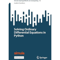 Solving Ordinary Differential Equations in Python [Paperback]