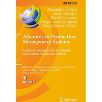 Advances in Production Management Systems. Artificial Intelligence for Sustainab [Paperback]