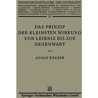 Das Prinzip der Kleinsten Wirkung von Leibniz bis zur Gegenwart [Paperback]