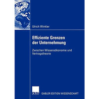 Effiziente Grenzen der Unternehmung: Zwischen Wissens?konomie und Vertragstheori [Paperback]