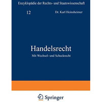 Handelsrecht: Mit Wechsel- und Scheckrecht [Paperback]