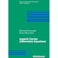 Implicit Partial Differential Equations [Hardcover]