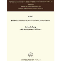 Instandhaltung: Ein Management-Problem [Paperback]