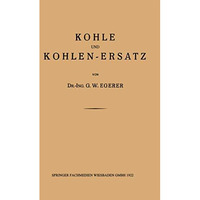 Kohle und Kohlen-Ersatz [Paperback]