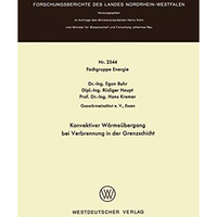 Konvektiver W?rme?bergang bei Verbrennung in der Grenzschicht [Paperback]