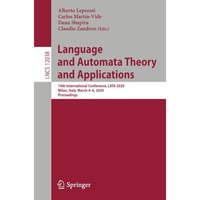 Language and Automata Theory and Applications: 14th International Conference, LA [Paperback]