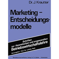 Marketing-Entscheidungsmodelle [Paperback]