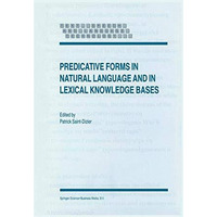 Predicative Forms in Natural Language and in Lexical Knowledge Bases [Paperback]