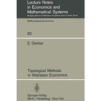 Topological Methods in Walrasian Economics [Paperback]