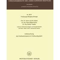 Untersuchung der Kraftwerkreserve im Verbundsystem [Paperback]