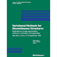 Variational Methods for Discontinuous Structures: Applications to image segmenta [Paperback]