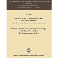 Vergleichende Untersuchungen an Me?vorrichtungen zur fortlaufenden Ermittlung de [Paperback]