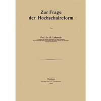 Zur Frage der Hochschulreform [Paperback]