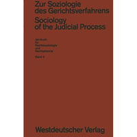 Zur Soziologie des Gerichtsverfahrens (Sociology of the Judicial Process) [Paperback]