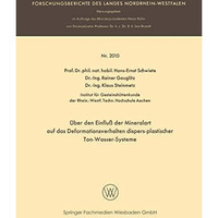 ?ber den Einflu? der Mineralart auf das Deformationsverhalten dispers-plastische [Paperback]