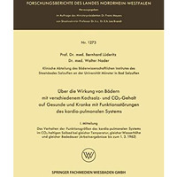 ?ber die Wirkung von B?dern mit verschiedenem Kochsalz- und CO2-Gehalt auf Gesun [Paperback]