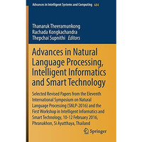 Advances in Natural Language Processing, Intelligent Informatics and Smart Techn [Hardcover]