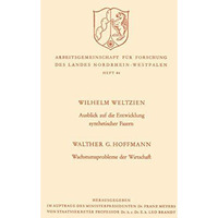 Ausblick auf die Entwicklung synthetischer Fasern. Wachstumsprobleme der Wirtsch [Paperback]