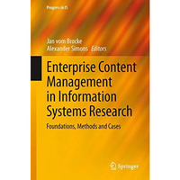 Enterprise Content Management in Information Systems Research: Foundations, Meth [Hardcover]