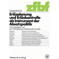 Erl?splanung und Erl?skontrolle als Instrument der Absatzpolitik [Paperback]