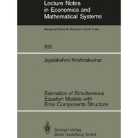 Estimation of Simultaneous Equation Models with Error Components Structure [Paperback]