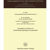 Grundlagen zum Einsatz von Proze?-Steuerungsanlagen an Industrie?fen [Paperback]