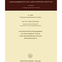 Lernzielorientierte Hausaufgaben im Unterrichtsfach Technik in den berufsbildend [Paperback]