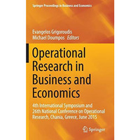 Operational Research in Business and Economics: 4th International Symposium and  [Hardcover]