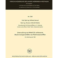 Untersuchung von Mitteln f?r verbesserte Man?vriereigenschaften von Flachwassers [Paperback]