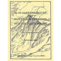 74.75. Jahresbericht des Sonnblick-Vereines f?r die Jahre 19761977 [Paperback]