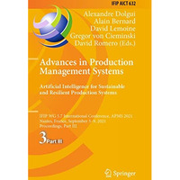 Advances in Production Management Systems. Artificial Intelligence for Sustainab [Paperback]