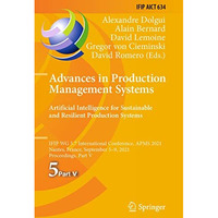 Advances in Production Management Systems. Artificial Intelligence for Sustainab [Paperback]