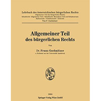 Allgemeiner Teil des b?rgerlichen Rechts [Paperback]