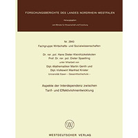 Aspekte der Interdependenz zwischen Tarif- und Effektivlohnentwicklung [Paperback]