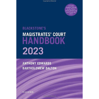 Blackstone's Magistrates' Court Handbook 2023 [Paperback]