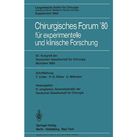 Chirurgisches Forum80: f?r experimentelle und klinische Forschung, 97. Kongre?  [Paperback]