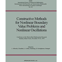 Constructive Methods for Nonlinear Boundary Value Problems and Nonlinear Oscilla [Paperback]