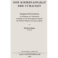 Der Kiemenapparat der Cumaceen: Inaugural-Dissertation [Paperback]