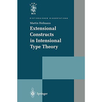 Extensional Constructs in Intensional Type Theory [Paperback]