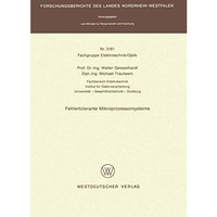 Fehlertolerante Mikroprozessorsysteme [Paperback]