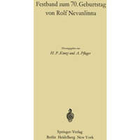 Festband zum 70. Geburtstag von Rolf Nevanlinna: Vortr?ge, gehalten anl??lich de [Paperback]