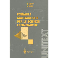 Formule matematiche per le scienze economiche [Paperback]