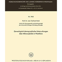 Genealogisch-demographische Untersuchungen ?ber Mikrocephalie in Westfalen [Paperback]