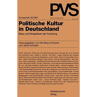 Politische Kultur in Deutschland: Bilanz und Perspektiven der Forschung [Paperback]