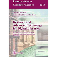 Research and Advanced Technology for Digital Libraries: Second European Conferen [Paperback]