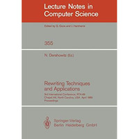 Rewriting Techniques and Applications: 3rd International Conference, RTA-89, Cha [Paperback]